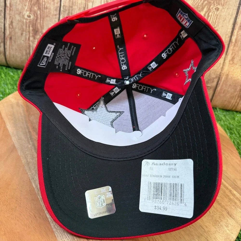 New Era 9FORTY A-Frame Stardom Hat Womens One Size Red Kansas City Chiefs Star